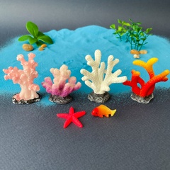 Кораллы, морская звезда, рыба, фигурки декоративные, кукольные миниатюры, набор 6 шт.