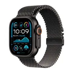 Умные часы Apple Watch Ultra 2 (2024) GPS + Cellular, 49mm, Black Titanium Case with Black Titanium Milanese Loop M, (Черный титан)