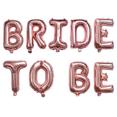 Шар К Надпись, BRIDE TO BE (Будущая невеста), Розовый, 17