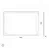 BelBagno SPC-GRT-1400-800-LED-TCH-WARM Зеркало с встроенным светильником и кнопочным выключателем, цвет: белый