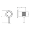 Gessi Inciso 58109#246 Встраиваемый смеситель, на 1/2", на 1 источник (внешняя часть), цвет: золото