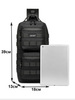 Картинка рюкзак однолямочный Ozuko 9661 black - 3
