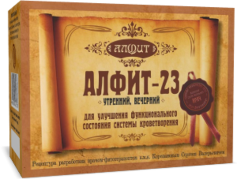 Фитосбор Алфит-23 Кровоочистительный (дезинтоксикационный), 60 ф/п*2г