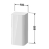 Duravit Happy D.2 Plus HP1260L9292 Пенал подвесной 880x400x360мм с 2 стеклянными полками, 1 дверь, петли слева, цвет: stone grey satin matt (без топа)
