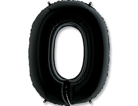 Шар Г 40''/102 см, Цифра Черный (Black) 