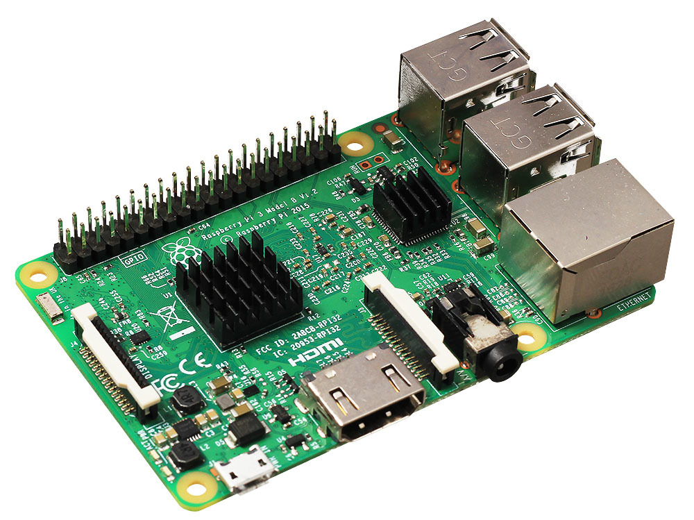 Радиаторы для Raspberry Pi на плате