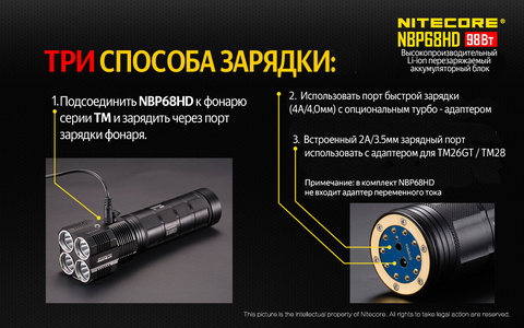 Аккумулятор Nitecore NBP68HD Li-Ion 27200mAh