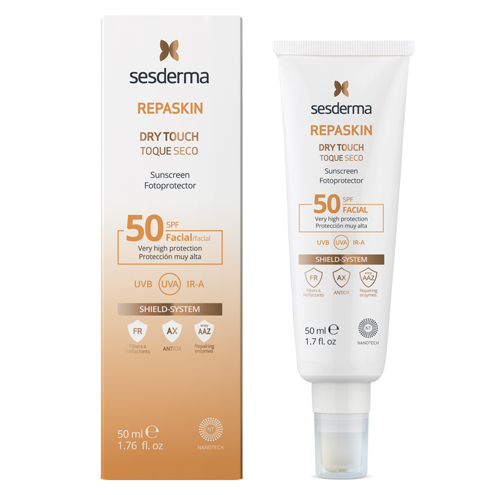 Солнцезащитный крем-гель SESDERMA Repaskin Facial Sunscreen Fotoprotector SPF50 50мл