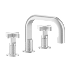 Gessi Inciso 58111#031 Смеситель для раковины на 3 отверстия с донным клапаном, излив 140мм, h=145мм, цвет: хром фото