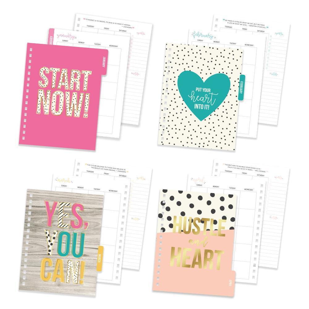 Ежедневник на пружине (НЕдатирован) -  Carpe Diem Spiral 17-Month Dated Weekly Planner - 18х22 см -Budget