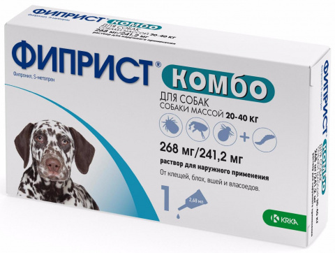 Фиприст Комбо для собак от 20 до 40 кг 1 пип.