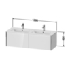 Duravit XViu XV40290B122 Тумба подвесная 400x1280x480мм, для двойной раковины #233613, 2 ящика, цвет: белый глянцевый/champagne matt