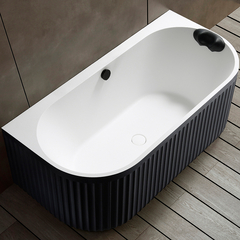 Abber Leipzig AM9916BW Ванна из искусственного камня,170x80x63, цвет: черно-белый матовый фото