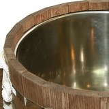 Запарник с крышкой дубовый, 16л, - 3