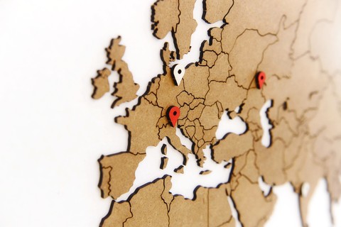 Карта мира World Map True Puzzle Brown 100х60 см