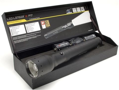 Фонарь ручной Led Lenser P17, чёрный, светодиодный, Dx3 (500903)