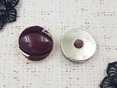 Пуговицы костюмные, на ножке, d 2,4 см, вишнёвый
