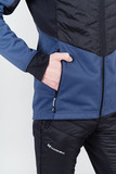 Премиальный костюм для лыж и зимнего бега Nordski Hybrid-Pro Blue-Black