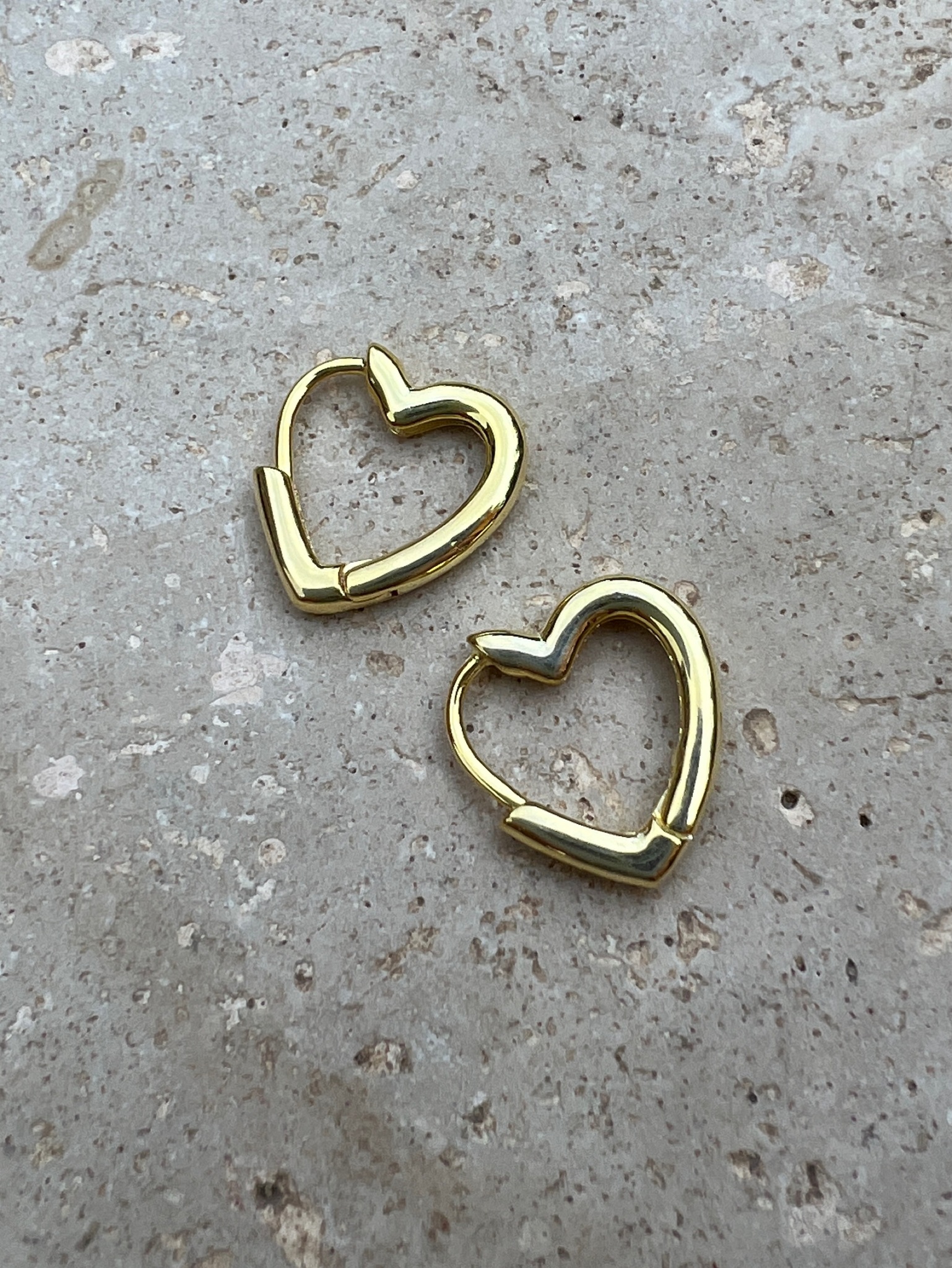 Серьги Сердечки, mini, позолота