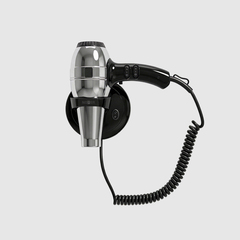 Nofer HOTELline 02057.B Фен настенный с антивандальной защитой 1800 W черный/металлик фото