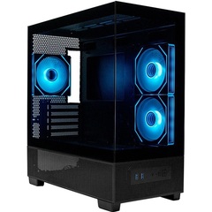 Корпус Mini-Tower XASTRA Q500M 3ARGB-C10 ARGB, Micro-ATX, черный (Q500M-3FM12A-C10)