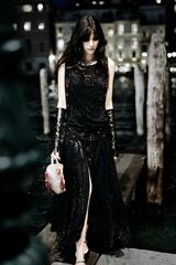 ZARA АСИММЕТРИЧНОЕ ПЛАТЬЕ С БУСИНАМИ И БАХРОМОЙ ZW COLLECTION, ЧЕРНЫЙ