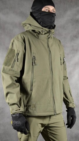 Костюмы (куртка+брюки комплект) Softshell  водоотталкивающий «Shark  Skin» & «ESDY»