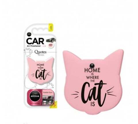 AROMA CAR Полимерный ароматизатор ART CATS QUOTES Bubble Gum