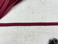 Шнур плоский х/б, ш. 1 см, турецкое плетение, бордовый