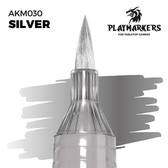 Акриловый маркер с кистью AK Playmarkers Silver