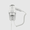 Nofer HOTELline 02012.W Фен настенный белый с розеткой 1800-2200 W