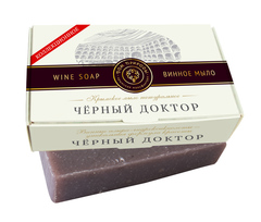 Винное мыло Anti-Age комплекс «Черный доктор» ТМ Мануфактура Дом Природы