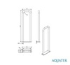 Aquatek POR-0000006 Поручень настенный стационарный 800*230мм