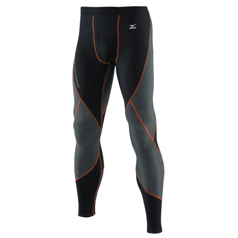 Термобелье кальсоны мужские Mizuno Virtual Body Long черные-серые