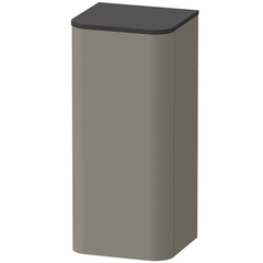 Duravit Happy D.2 Plus HP1260R9292 Пенал подвесной 880x400x360мм 1 дверь, 2 стекл. полки, DX, цвет: stone grey satin matt (без топа) фото
