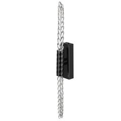 5459/5WL L-VISION ODL_EX26 041 черный глянцевый/прозрачн./металл/стекло Настенный светильник LED 5W (2*2.5W) 3000K 207Лм KOLOS