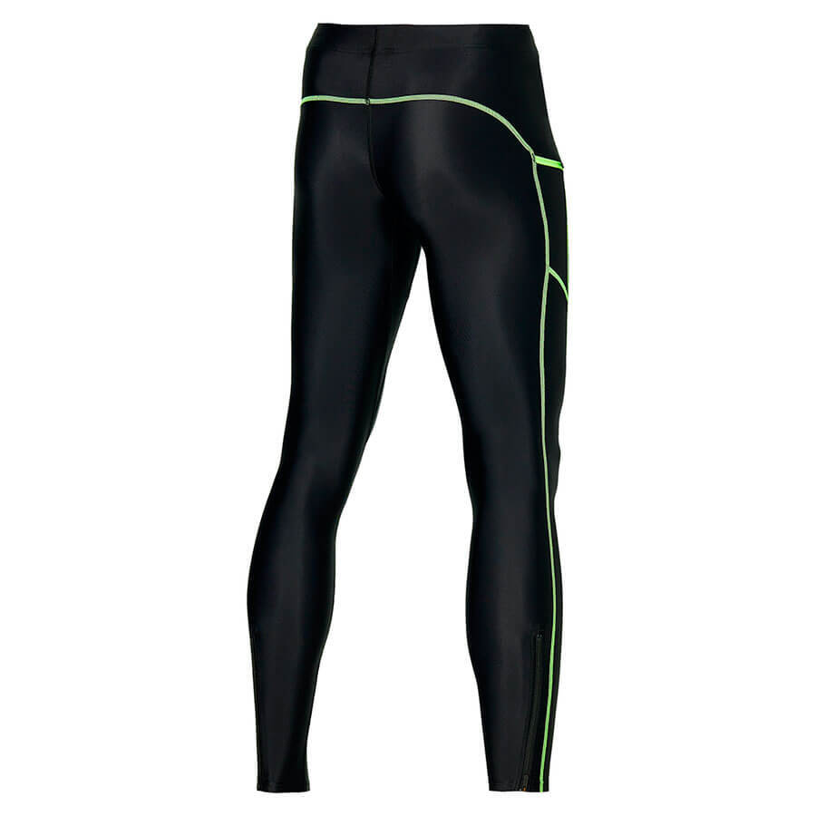 Mizuno Impulse Core Long Tight беговые тайтсы мужские черные-зеленые - 2