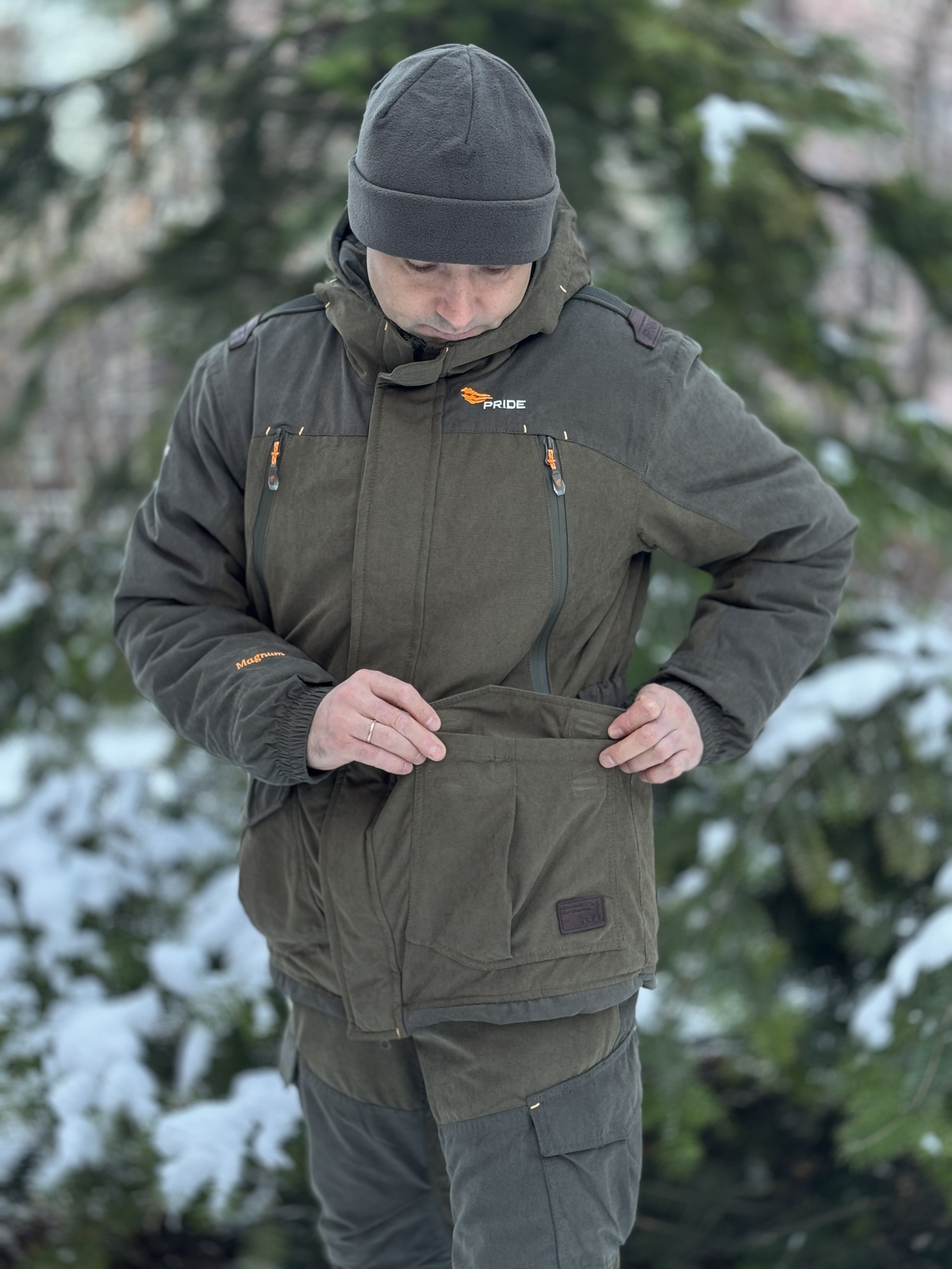 Костюм зимний PRIDE Магнум -15°C, утеплённый, ткань Исландия, хаки