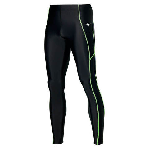 Mizuno Impulse Core Long Tight беговые тайтсы мужские черные-зеленые
