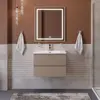 BelBagno KRAFT 39-700/390-2C-SO-СO База под раковину подвесная с фрезерованными ручками по всей длине фасада с 2 выкатн. ящ.,Бежевый Мат.,700x395x500