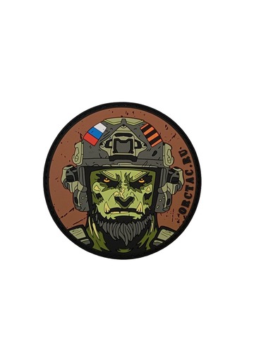 Патч ПВХ Орк круглый беж