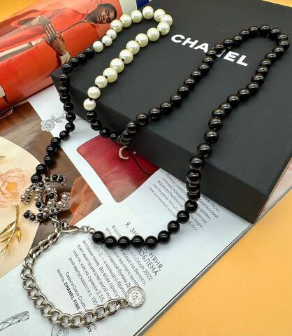 Пояс цепочка с жемчугом в стиле Chanel