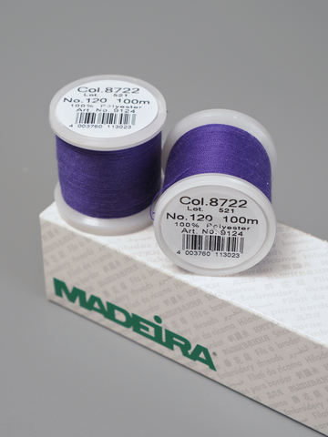 Нитки швейные Madeira aerofil №120 Col. 8722 фиолетово-синий (100 м)