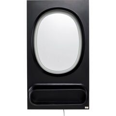 Зеркало настенное  KARE x Karim Rashid Aero LED Black 80x141 см