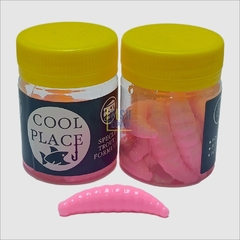 Форелевая силиконовая приманка COOL PLACE MAGGOT 1.6 цвет БЛЕДНО-РОЗОВЫЙ, вкус СЫР, продажа от 2шт.