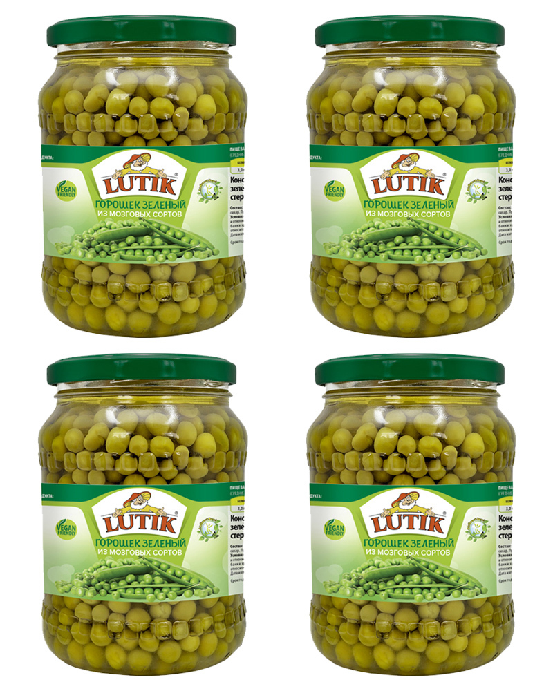 Горошек зеленый Lutik, 720 мл. x 4