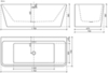 Sancos Square FB14 Ванна акриловая отдельностоящая, 170x80, цвет: белый