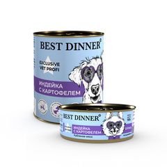 Best Dinner Urinary консервы для собак (индейка с картофелем) 100 гр