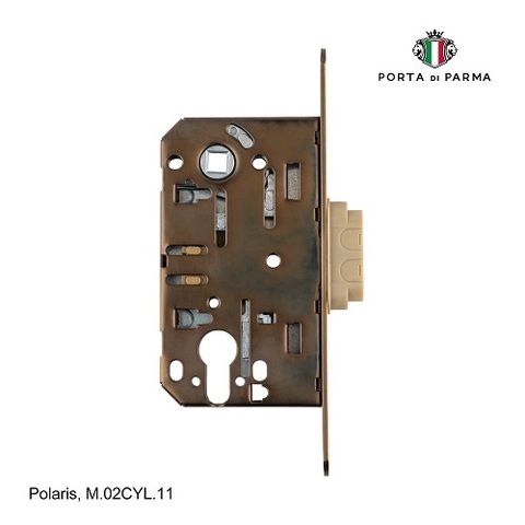 Замок врезной магнитный под цилиндр PORTA DI PARMA Polaris MCF матовый кофе