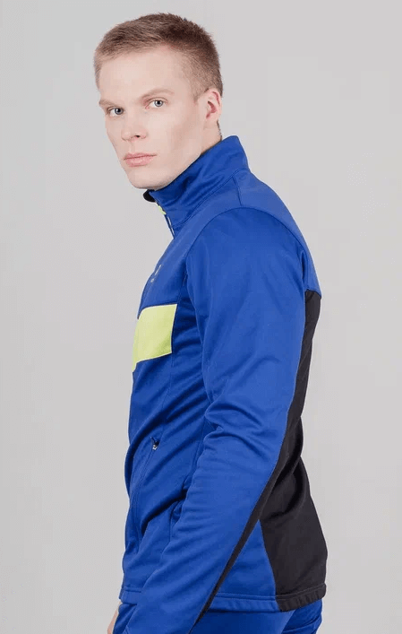 Мужской утепленный разминочный костюм Nordski Base true blue-lime - 4